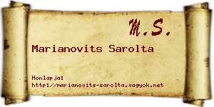 Marianovits Sarolta névjegykártya