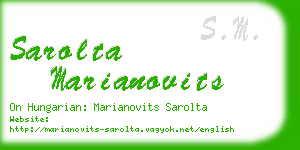 sarolta marianovits business card